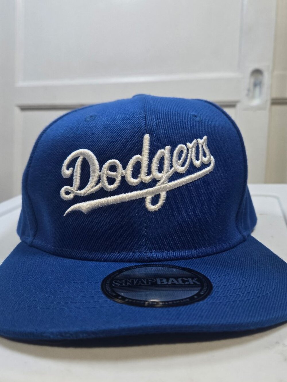 Los Angeles Dodgers Royal Blue White Script Snapback Hat Cap Flat Bill Adjustabl